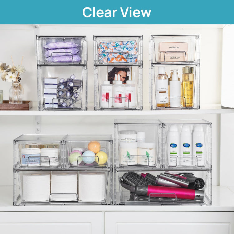 Clear Stackable Storage Drawers (5 Count)