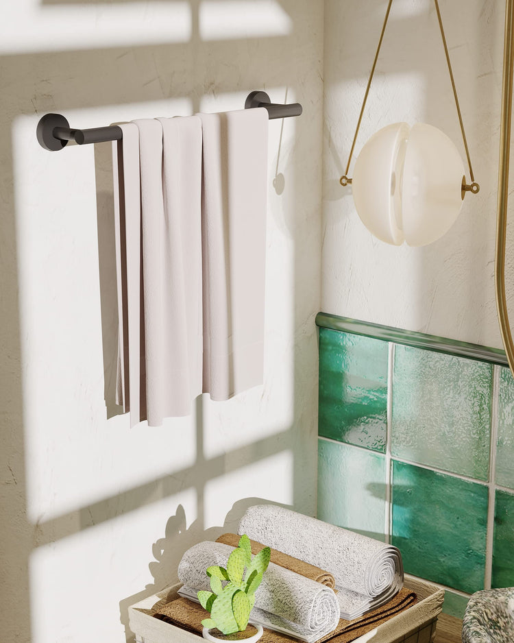 18 Inches Matte Black Towel Bar for Bathroom Kitchen Hand Towel Holder Dish Cloths Hanger SUS304 Stainless Steel RUSTPROOF Wall Mount