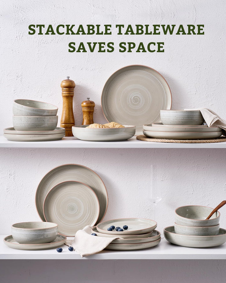 Meteor 12 Piece Stoneware Dinnerware Set
