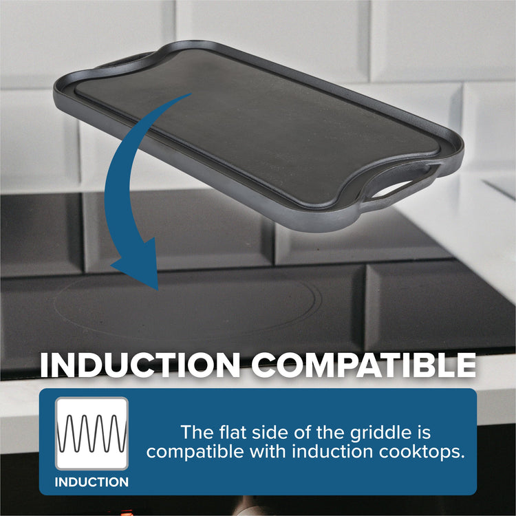 Griddle 20 Inch Reversible Cast Iron Grill Pan