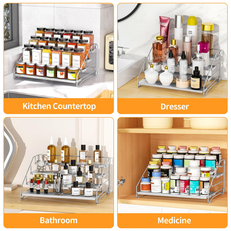 Spice Rack Depth Adjustable Spice Organizer for Cabinet