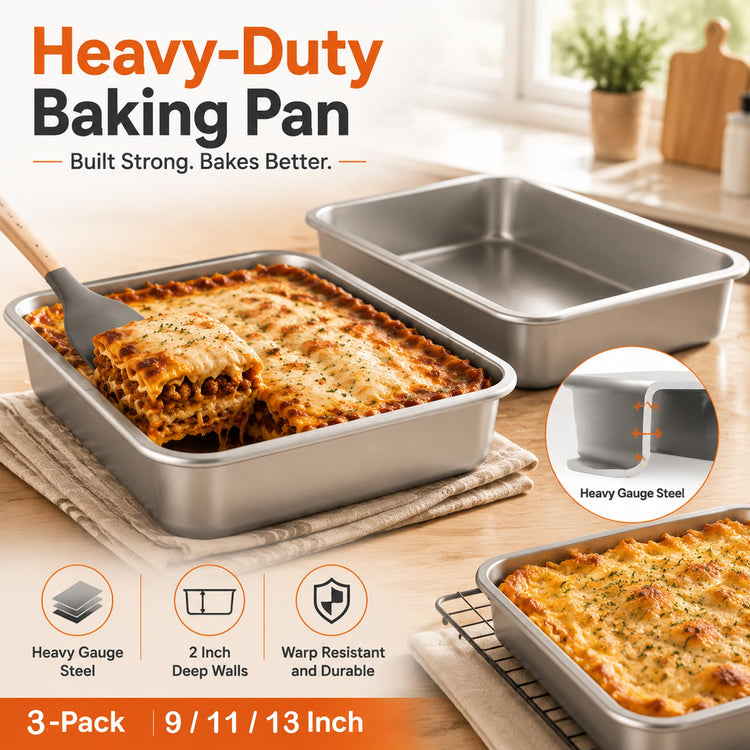 Deep Baking Pans Set of 3 (3 Count)