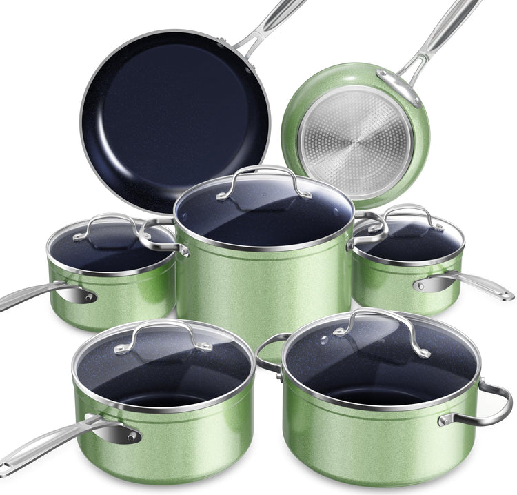 Healthy Duralon Blue Ceramic Nonstick Cookware Set