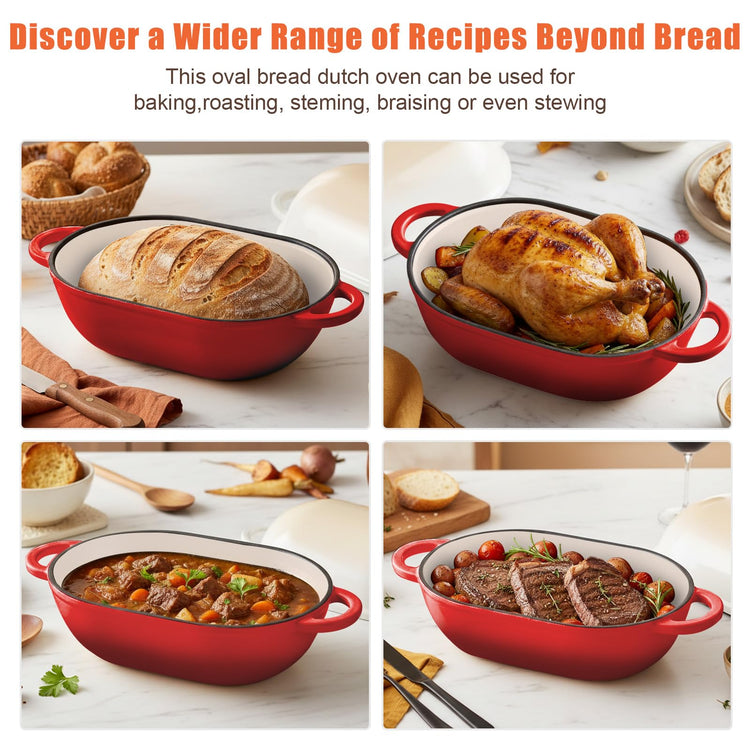 5 QT Enameled Cast Iron Sourdough Bread Oven