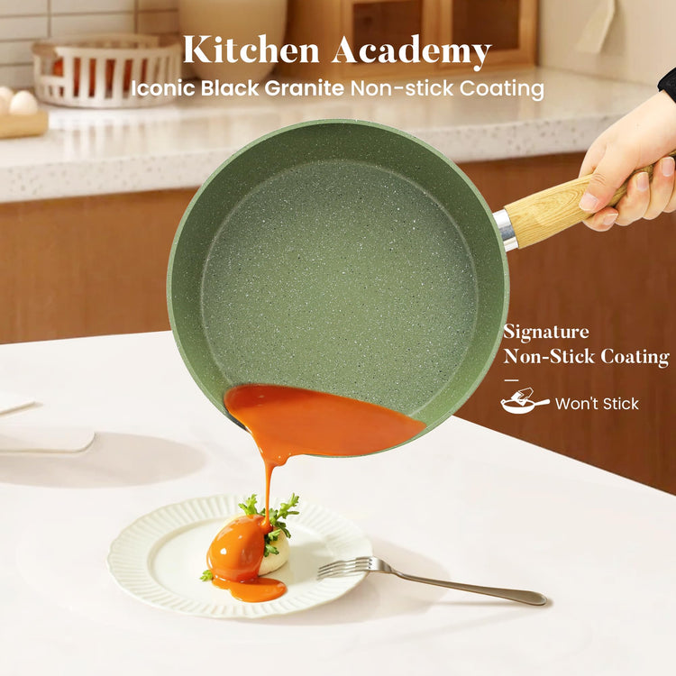17Pcs Green Induction Cookware Set