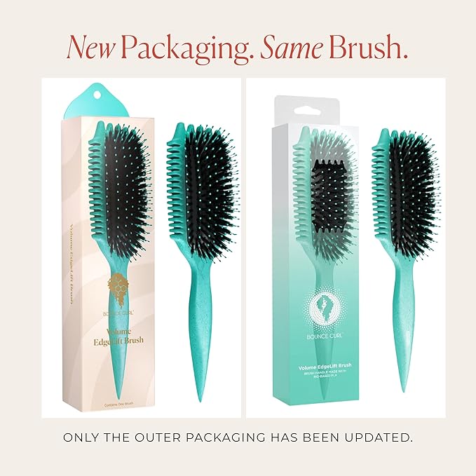 Bounce Curl Volume EdgeLift Brush, 5-in-1 Tool for Volumized Waves, Curls & Coils - Teal