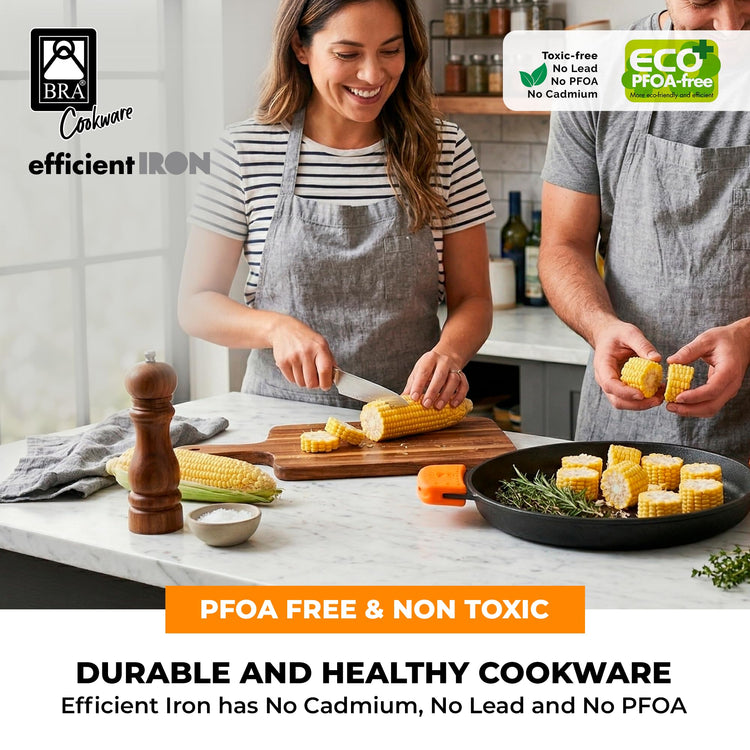 COOKWARE Efficient Iron Round Smooth Grill