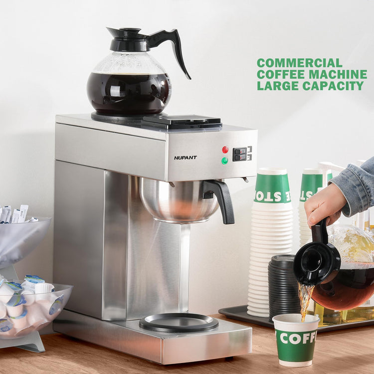 12 Cup Commercial Drip Coffee Maker 1.8L Pour Over Coffee Machines