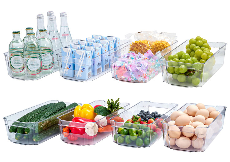 Clear Plastic Storage Bins (8 Count)