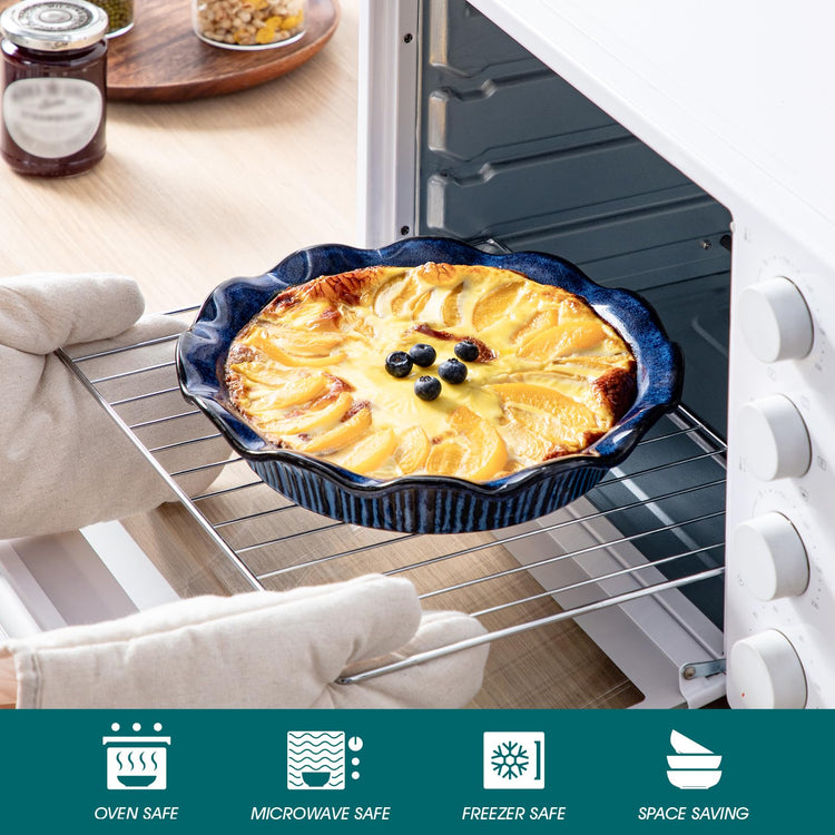 Ceramic Pie Pan for Baking (42 Ounce)