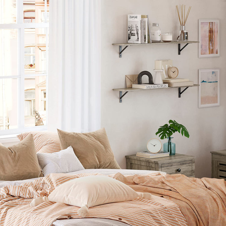 Long Wall Shelves (2 Count)