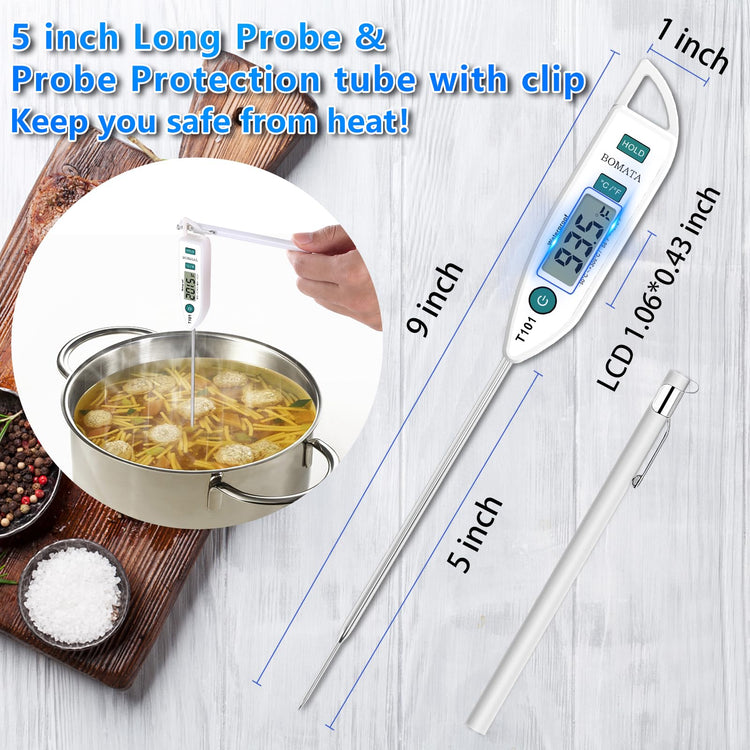 6 Pack Waterproof IPX7 Meat Thermometer (6 Count)