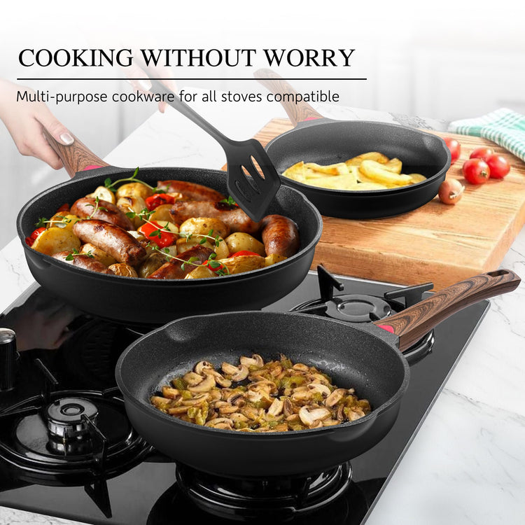 11 Inch Black Nonstick Frying Pan Skillet