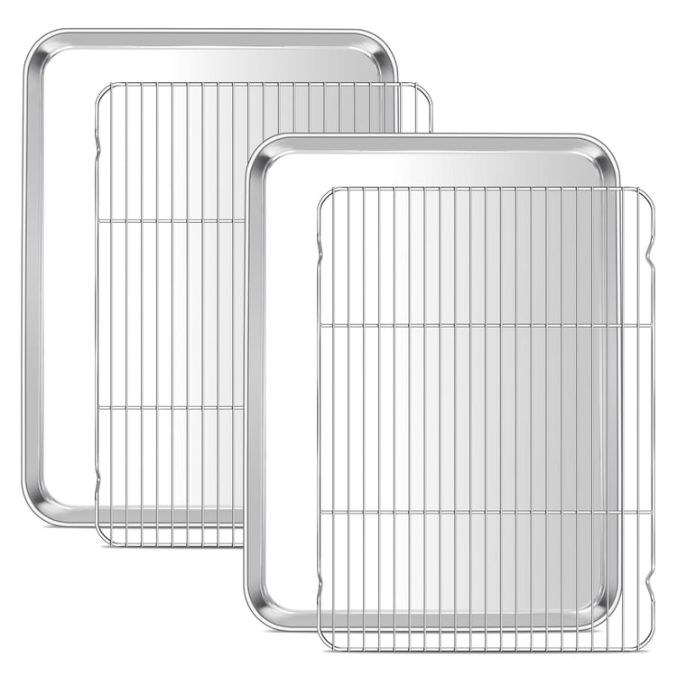 Large Baking Sheet with Wire Rack (4 Count)