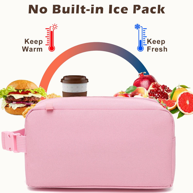 Small Insulated Lunch box Portable Soft Bag Mini Cooler Thermal Meal Tote Kit with Buckle for Work