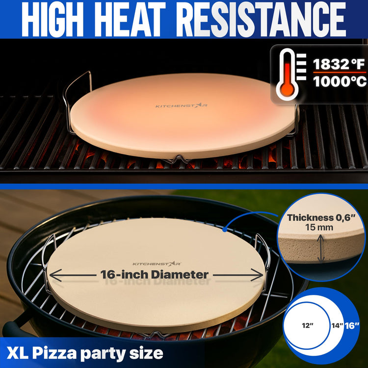 Pizza Stone for Oven and Grill 16 inch