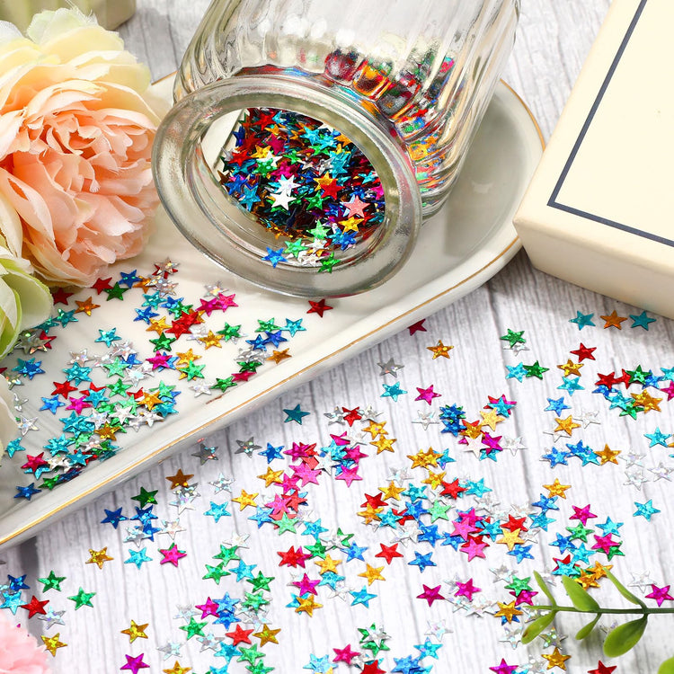 Rainbow Star Confetti Glitter Star Confetti Party Supplies