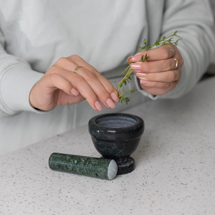 Marble Mortar and Pestle