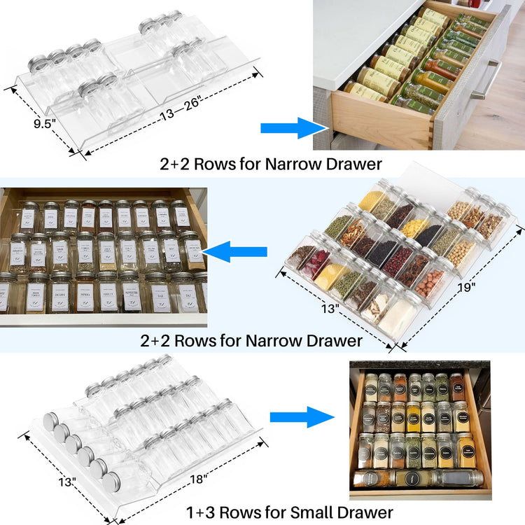 Spice Drawer Organizer (8 Count)