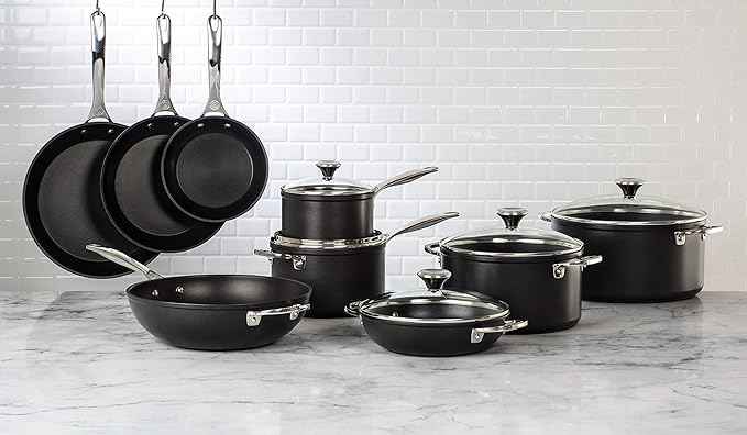 Le Creuset Toughened Nonstick PRO Cookware Set, 3 pc. (10" Fry Pan, 4.25 qt. Saute Pan with Lid)