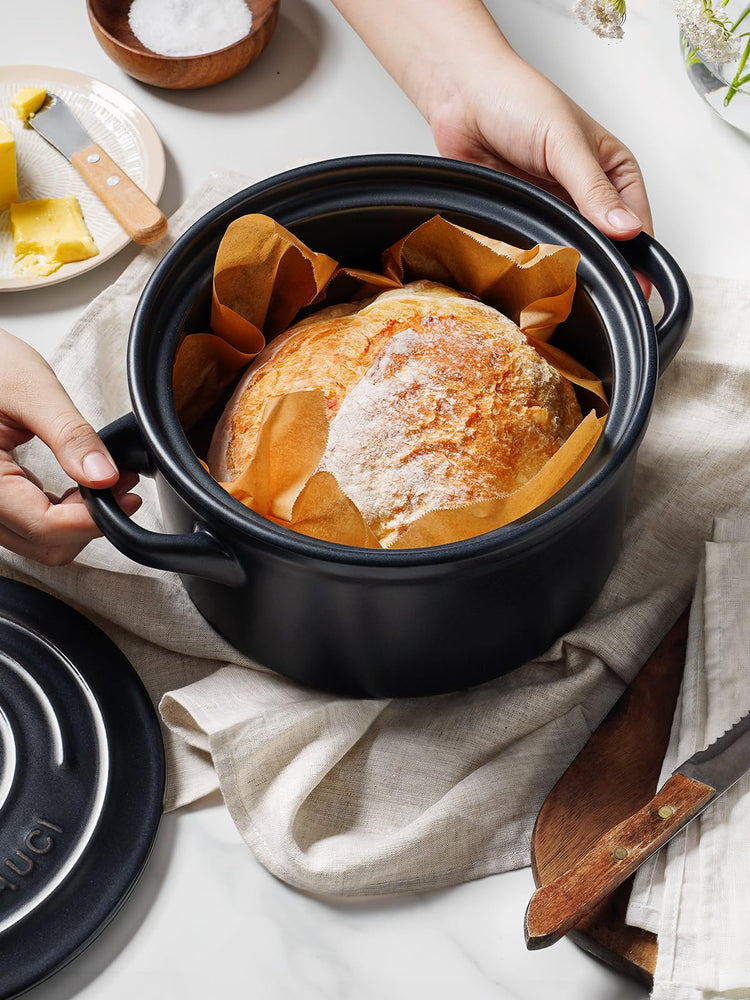 3 QT Ceramic Bread Baker with Lid for Sourdough