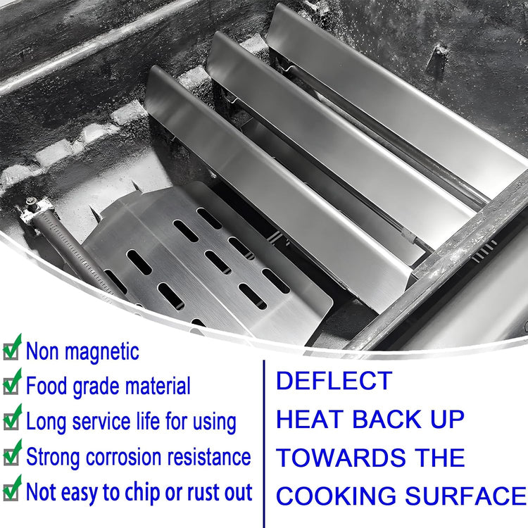 Genesis Grill Parts 17.5" Flavorizer Bars Heat Deflector for Weber Genesis 300 Series Weber E310 E320 E330 EP310 EP320 EP330 Front Control, Grill Replacement Parts for Weber 7620 7622 Accessories