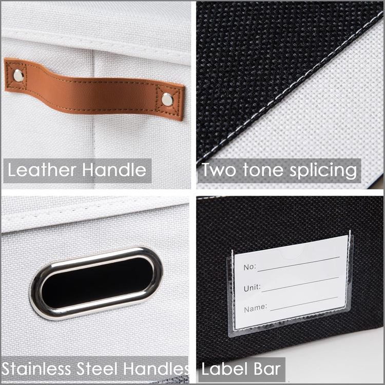 Foldable Storage Bins with Handles [3 (3 Count)