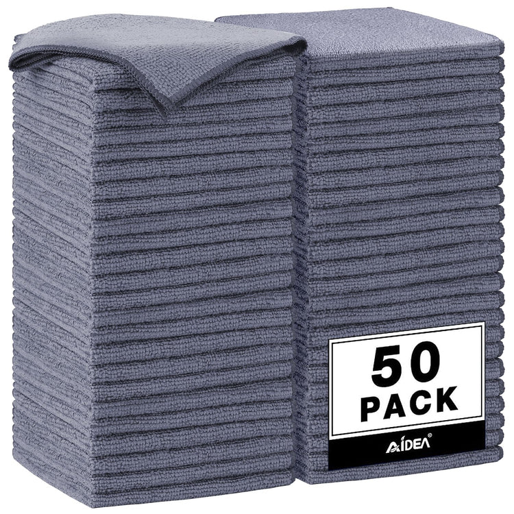 Microfiber Cleaning Cloth Grey 50PK (50 Count)