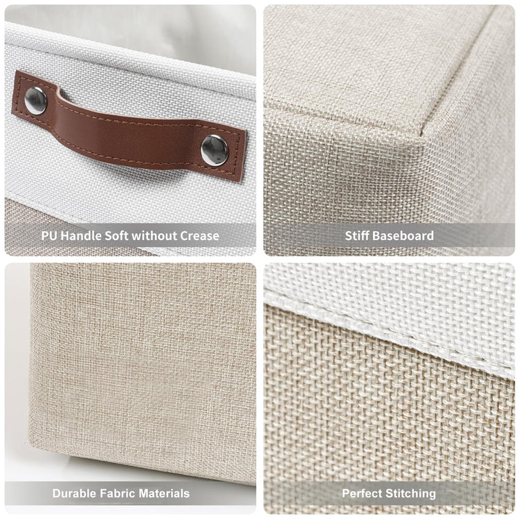 Collapsible Fabric Storage Cubes 11x11 Cube Storage Bins (4 Count)