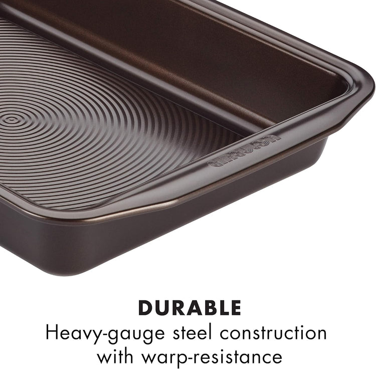 Circulon Nonstick Bakeware, Nonstick Cookie Sheet/Baking Sheet - 10 Inch x 15 Inch, Chocolate Brown (Pack of 2)