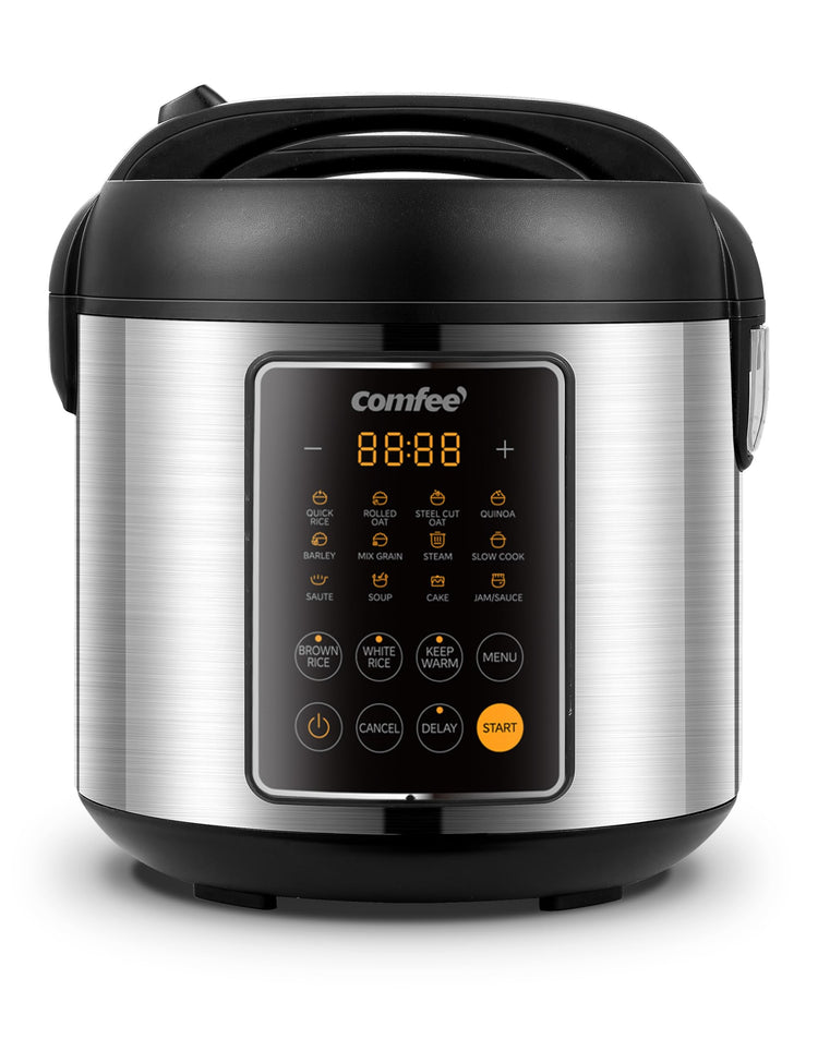 14-in-1 Rice Cooker, Stainless Steel, 10-Cups Uncooked Rice