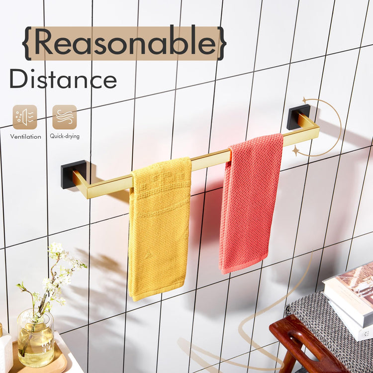 24 Inch Towel Bars for Bathroom Wall Mounted Kitchen Towel Rack Holder T