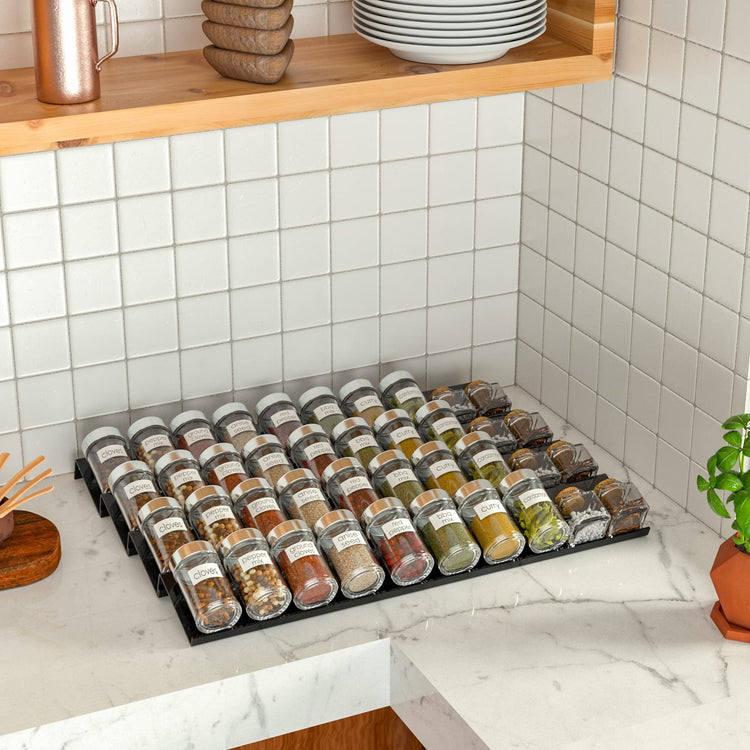 Acrylic Spice Drawer Organizer Rack Adjustable From 12 Inch to 24 Inch Wide