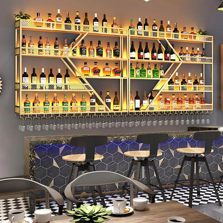 63in Large Wall Mounted Wine Rack
