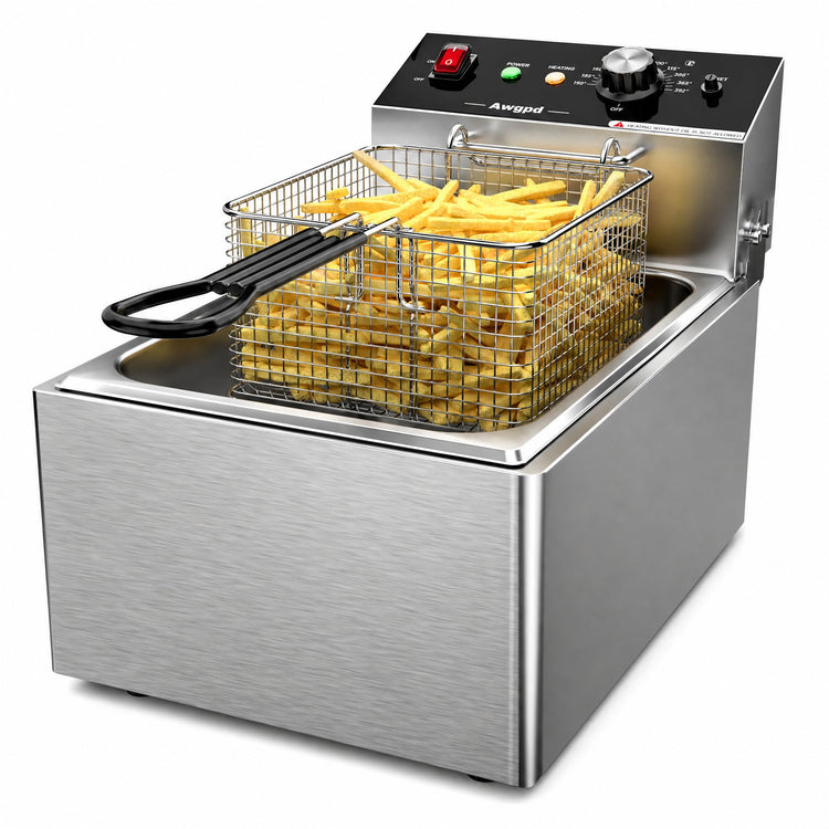 Electric Deep fryer Single Tank Deep Fryer with Basket Capacity 10L