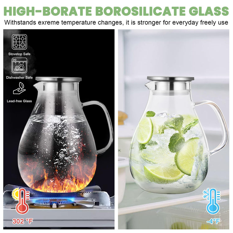 2.2 Liter 75oz Glass Pitcher