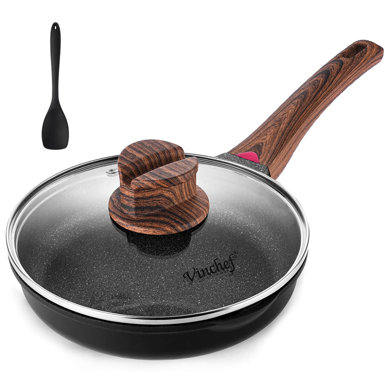 8 Inch Nonstick Frying Pan Skillet with Lid