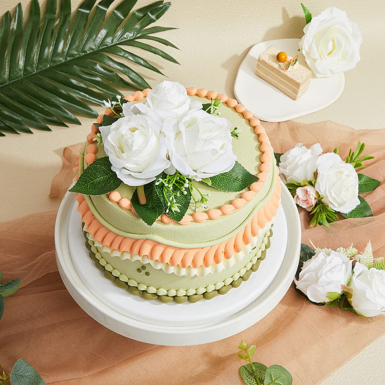 9 Pcs Flower Cake Topper Boho Cake Decorations Eucalyptus Flowers Floral Decorations for Women Wedding Birthday Party Anniversary
