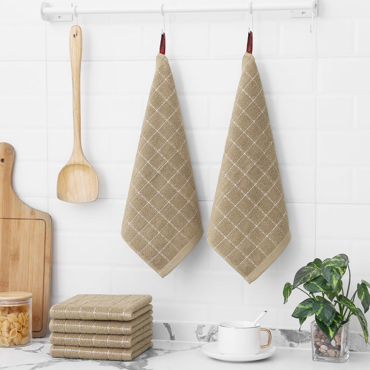100% Cotton Terry Kitchen Dish Cloths (12 Count)