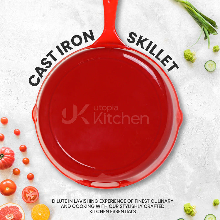 Cast Iron Skillet Set 3 Piece 6 8 10 Inch PFAS (3 Count)