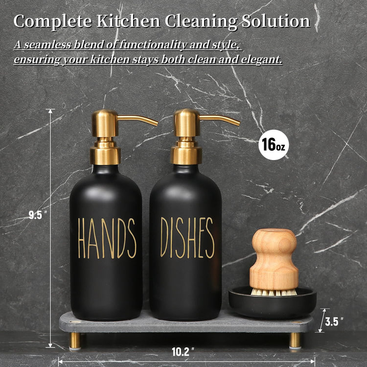 Soap Dispenser Set Comes with Stainless Pumps (4 Count)