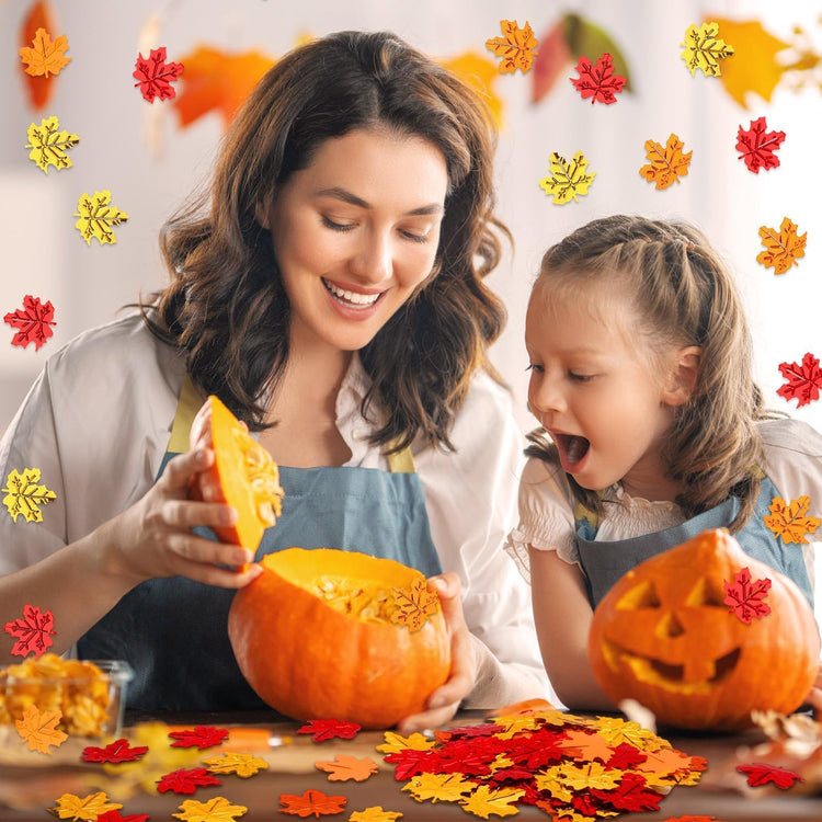 Fall Maple Leaf Confetti Autumn Colors Party Decorations