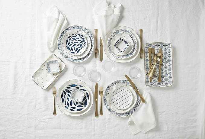 Lenox 895680 Blue Bay 24-Piece Dinnerware Set, Service For 8