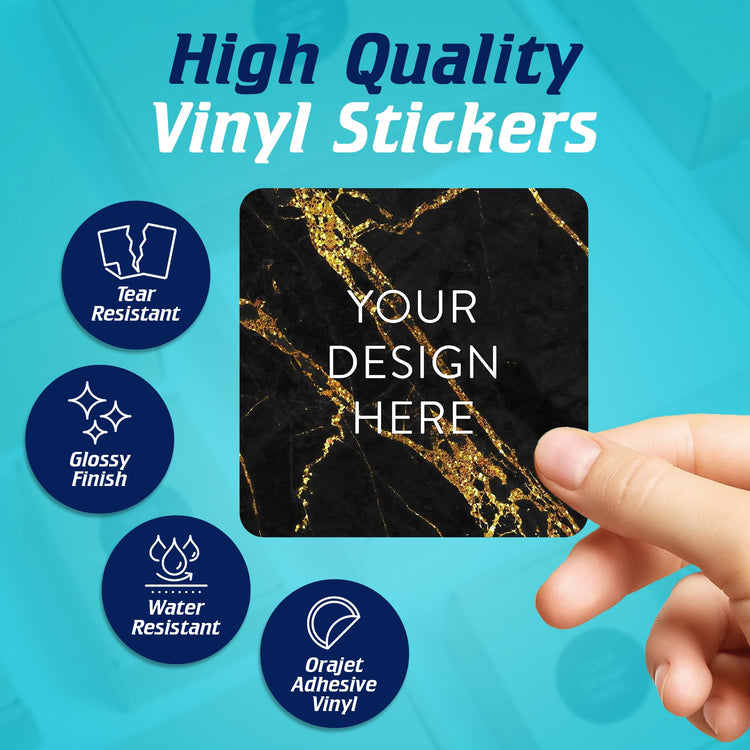 Custom Vinyl Stickers Your Image (100 Count)