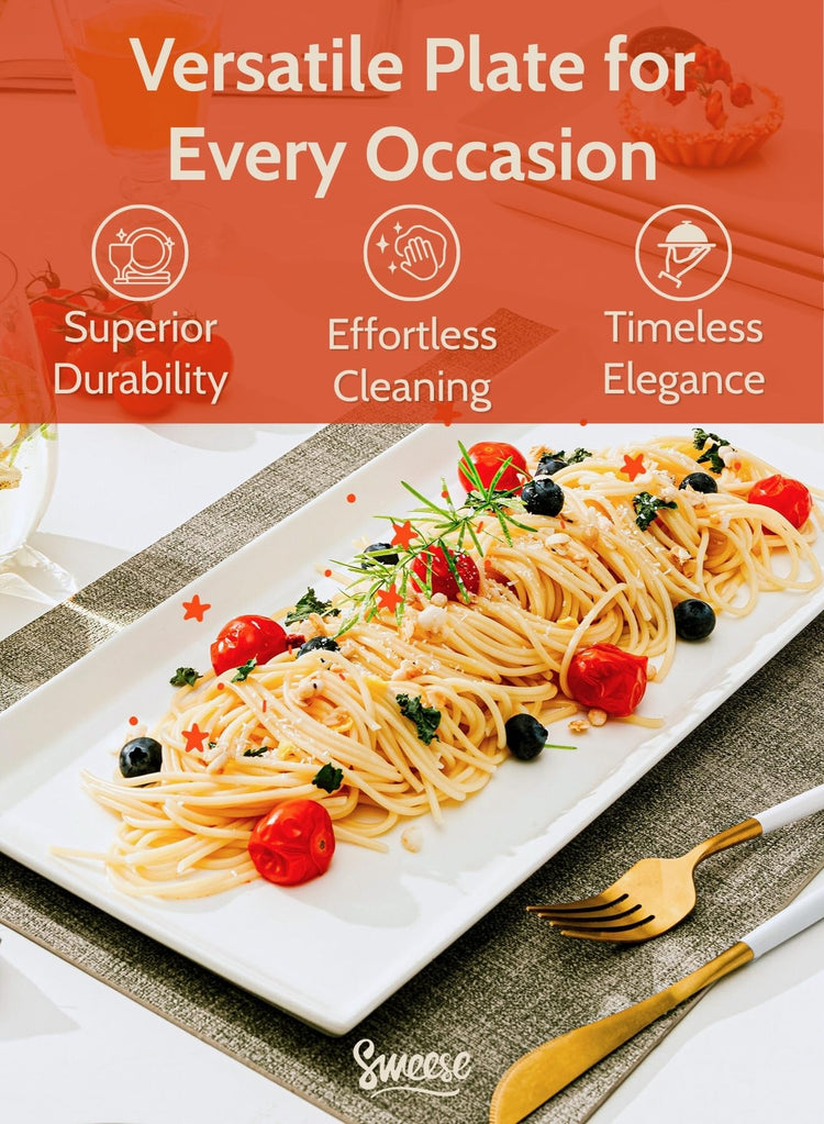 White Serving Platters (4 Count)