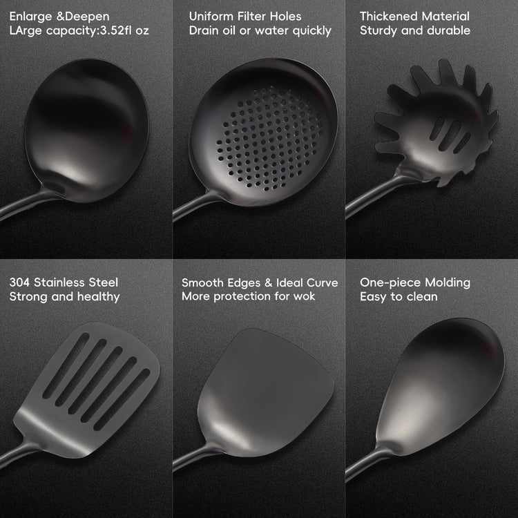 18 10 Stainless Steel Kitchen Utensils Set (10 Count)