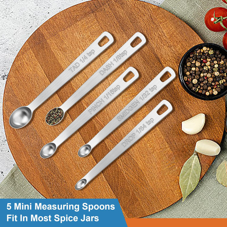 Stainless Steel Magnetic Measuring Spoons with Strong Magnets