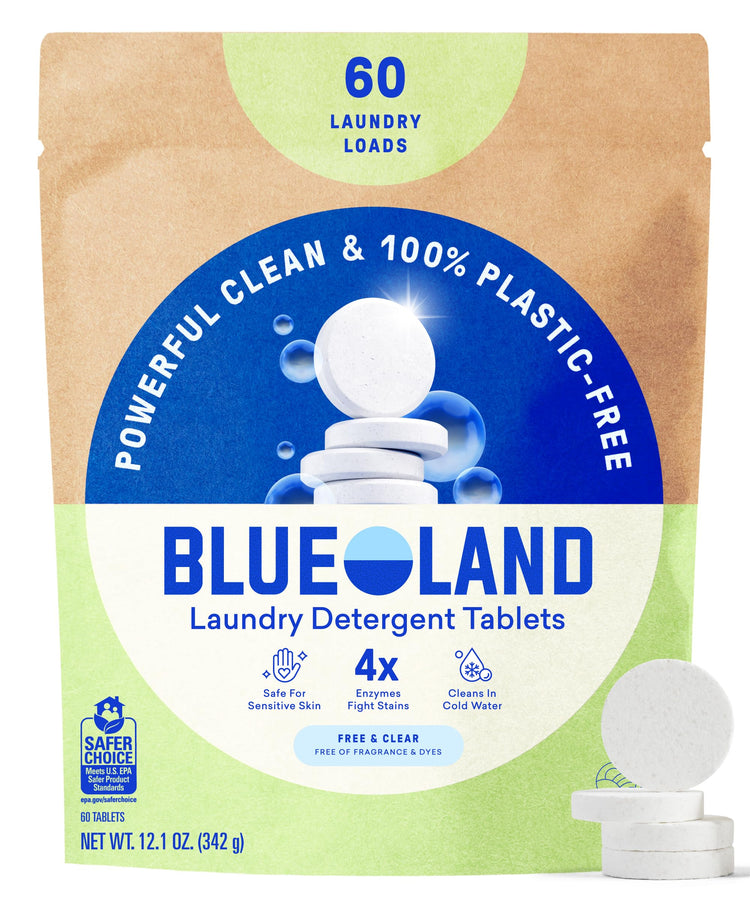 100% Plastic Free Laundry Detergent Tablets (60 Count)