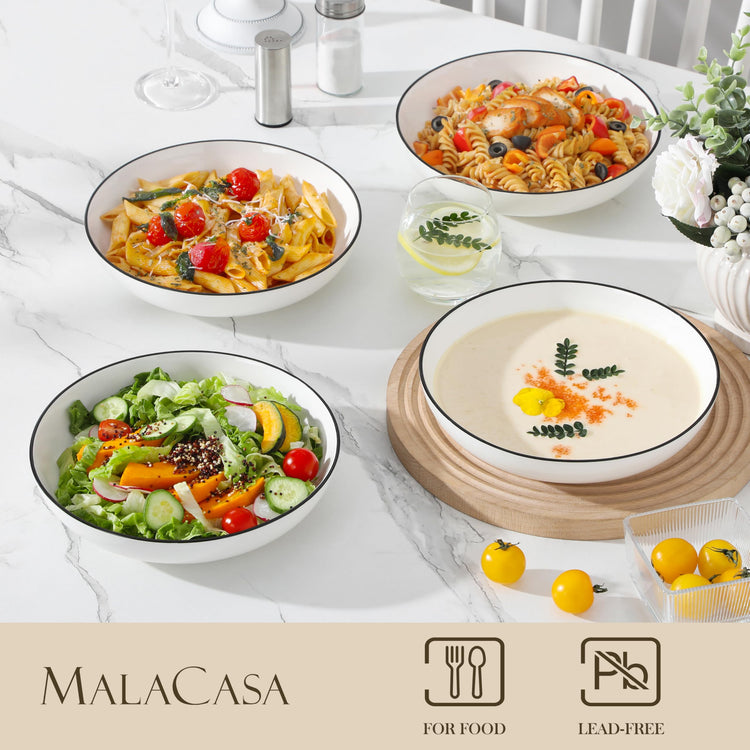 8.85" Large Pasta Bowls (4 Count)