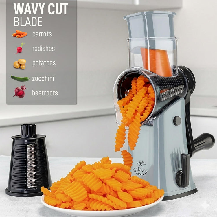 Rotary Cheese Grater 5 Blade Cheese Shredder
